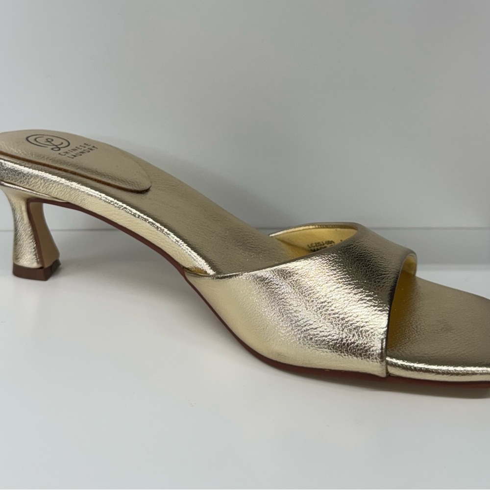 Chinese Laundry Gold Heels Metallic Elegance